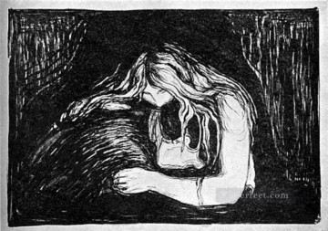  1902 Works - vampire ii 1902 Edvard Munch